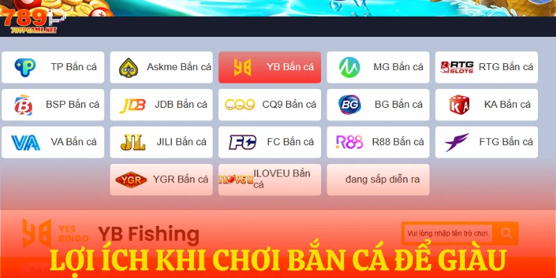 Ưu điểm của những trò chơi bắn cá tại 789P